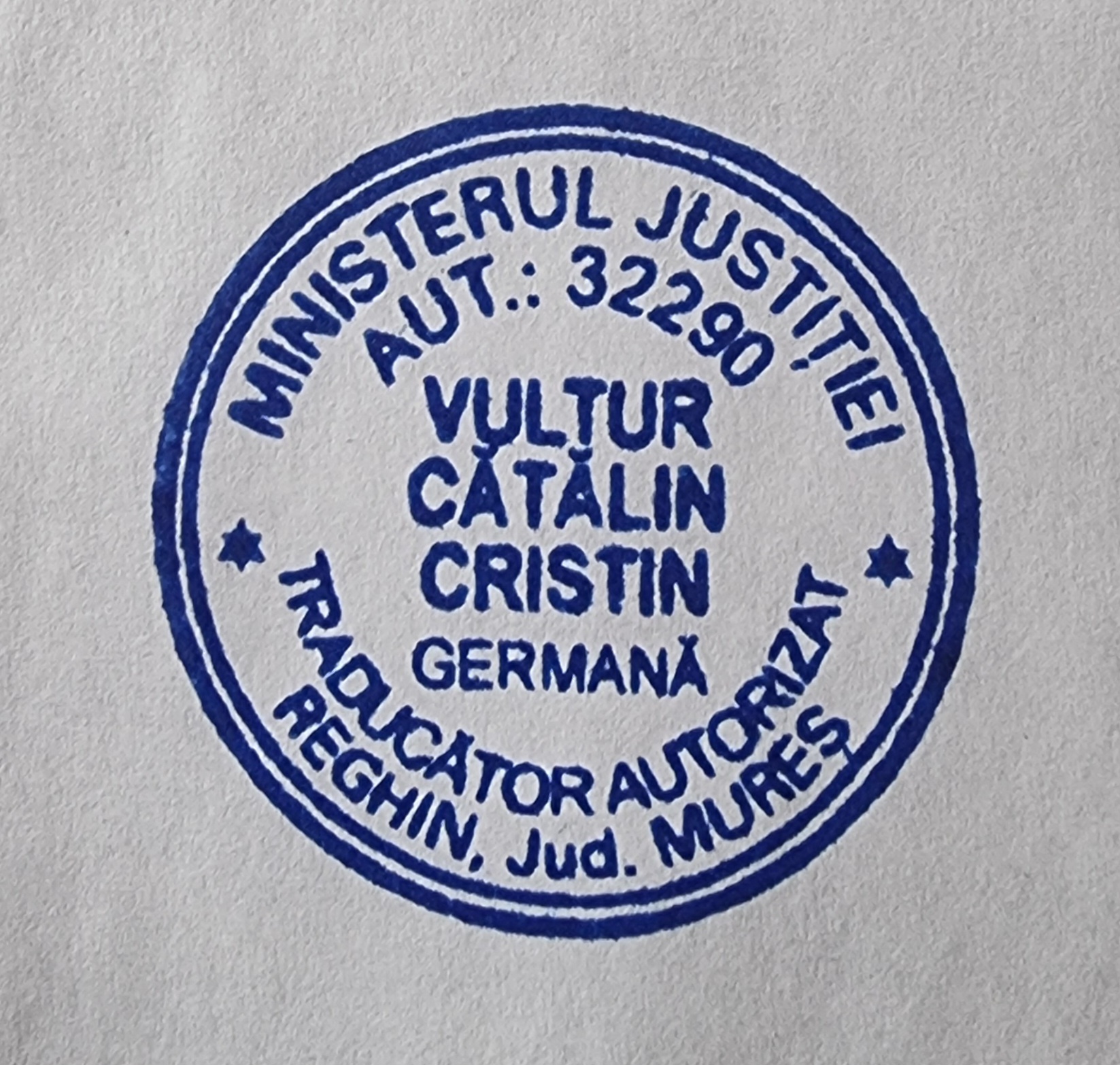 Traducator Vultur Catalin - Cristin, din Mures